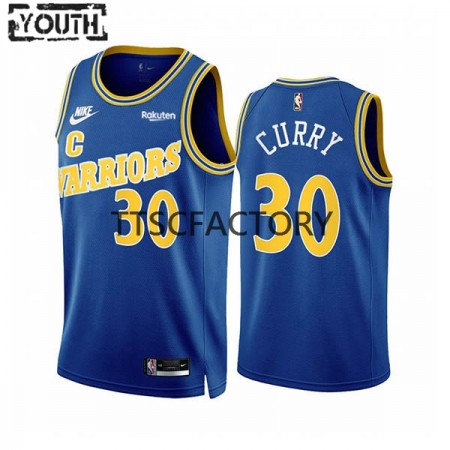 Kinder NBA Golden State Warriors Trikot Stephen Curry 30 Jordan 2022-23 Classic Edition Royal Swingman